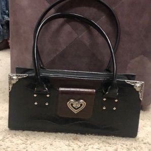 Faux crocodile handbag